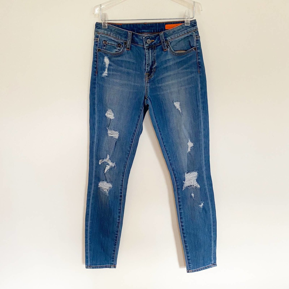 Jean Shop Heidi Destructed Distressed Denim Jeans Size 26